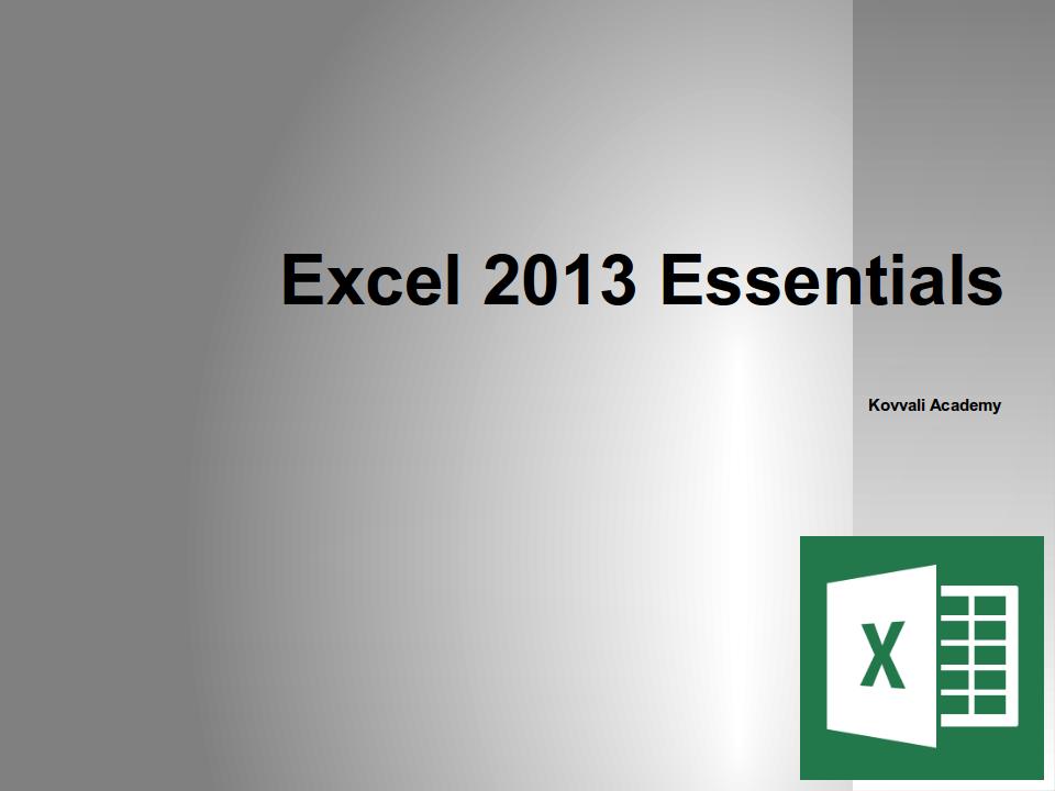 Excel 2013 Essentials